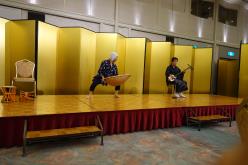 安来節の手ほどき中