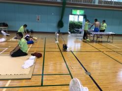 選手や待っている施術者も